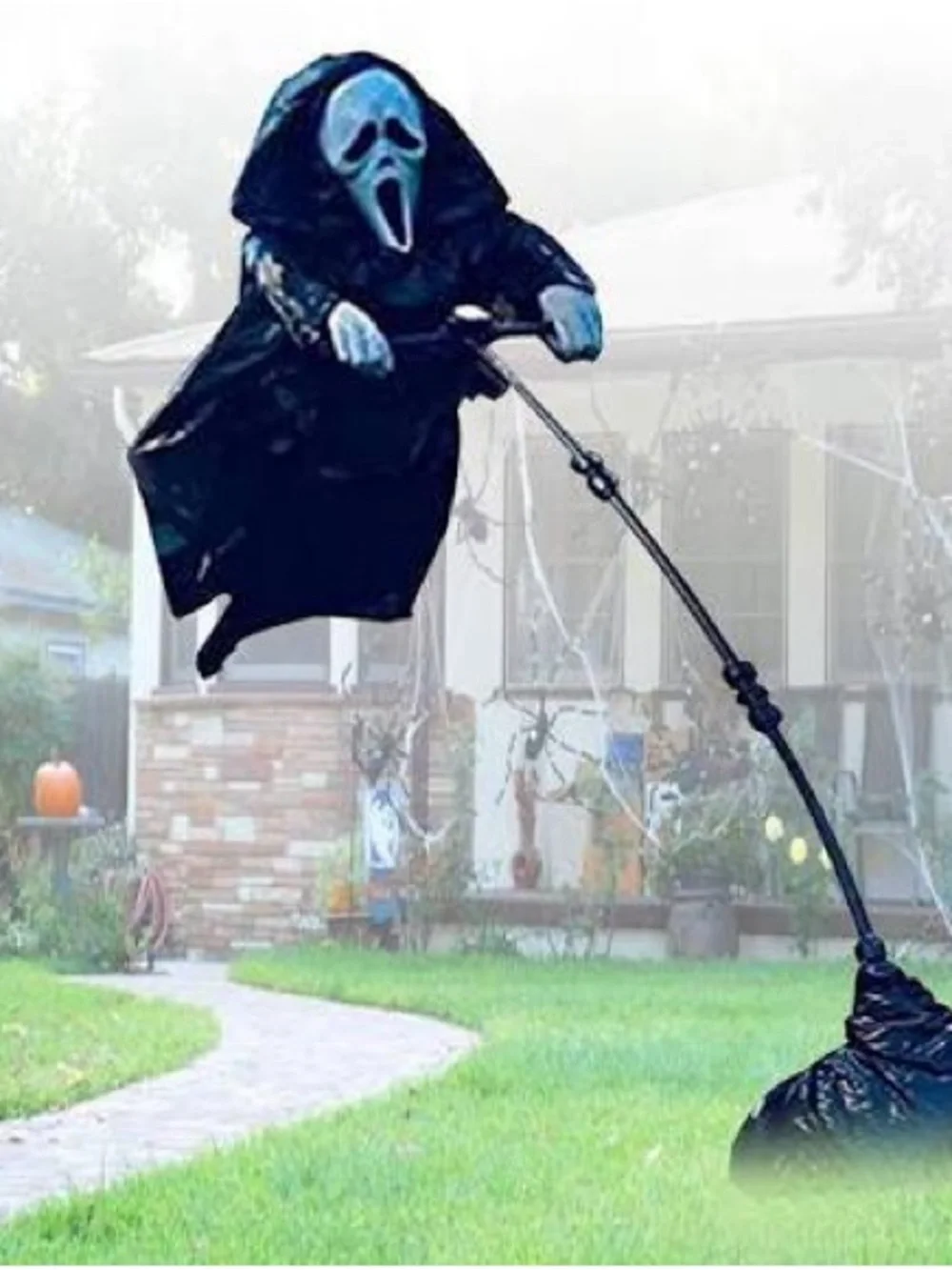 Ghost Face Scream Scarecrow Halloween Decor (Set of 2)